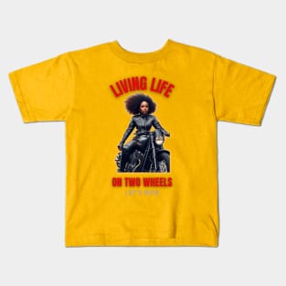 Black Girl Biker Kids T-Shirt